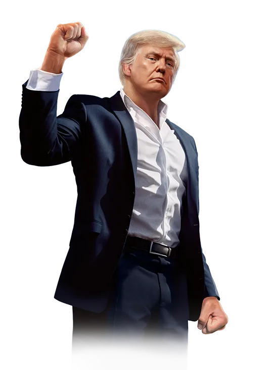 Trump with Fist in the Air
